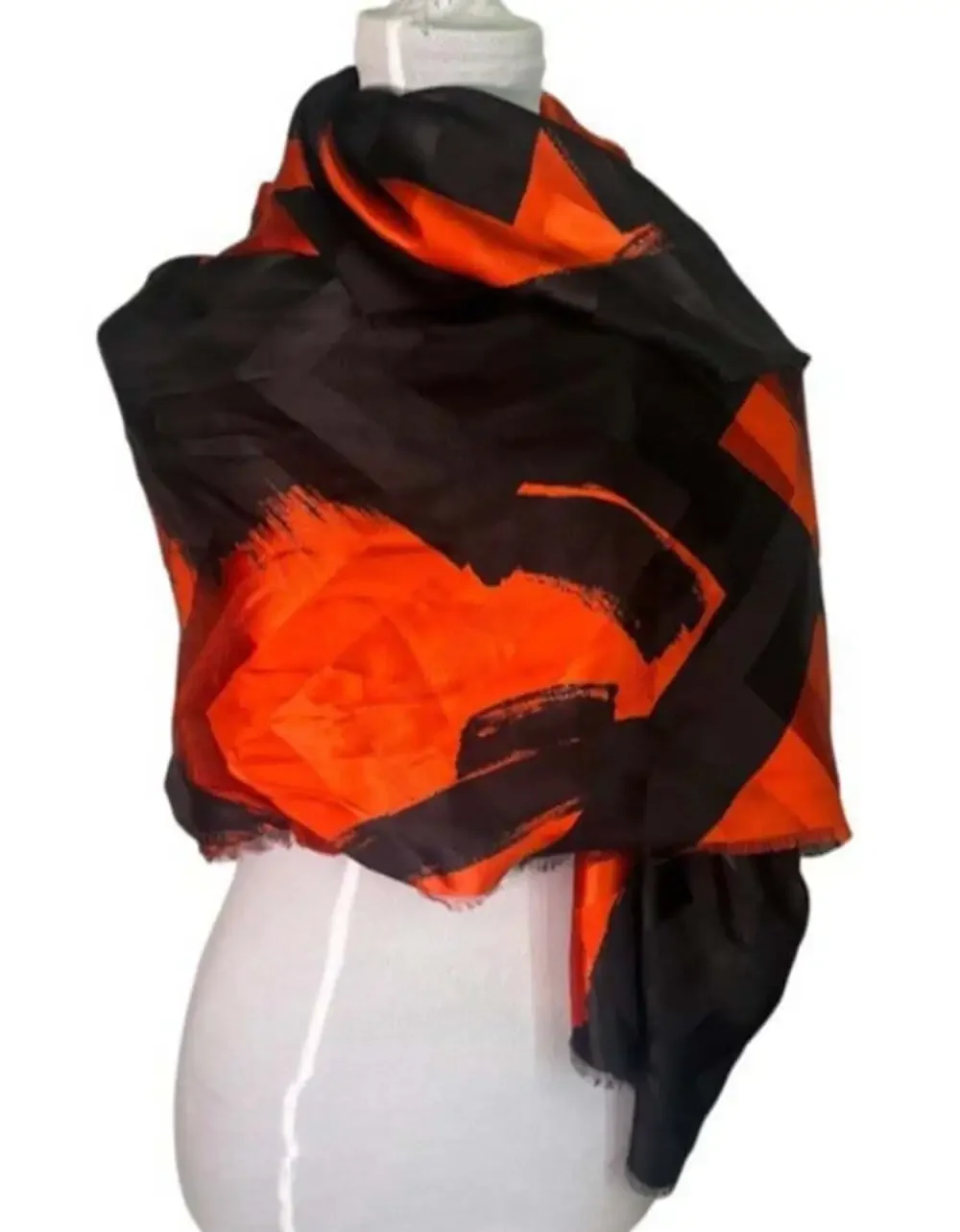 VINTAGE ESCADA MARGARETHA LEY 80s DESIGNER ITALIAN SILK SCARF LARGE LUXURY 36X58